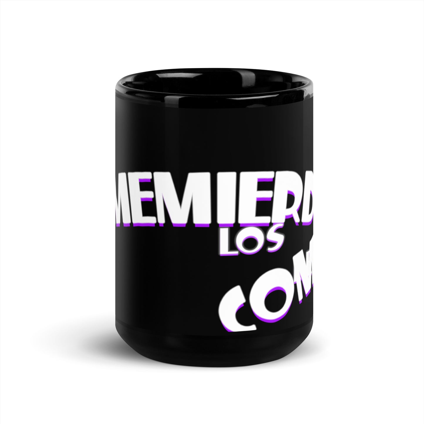 Taza Negra Los Comemierdas del Son Logo